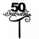 Cake topper 50 jaar zwart